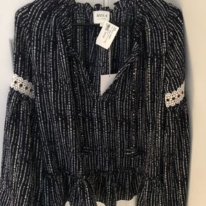 Misa Top with ruffled bottom NWT